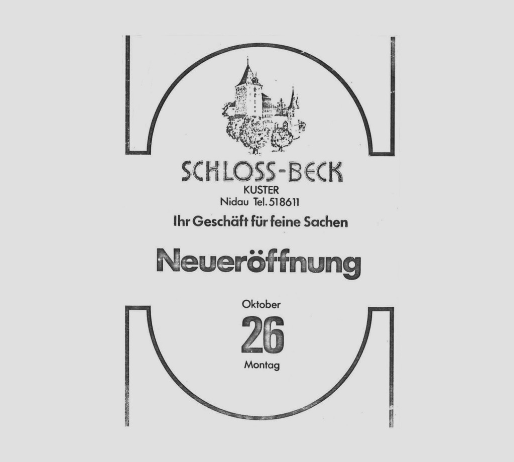 Era Romy & Willy Kuster – Schloss-Beck Romy und Willy Kuster in der Bäckerei Schloss-Beck im Jahr 1981